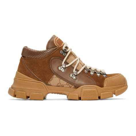 gucci flashtrek sneakers brown|Farfetch Gucci sneakers men.